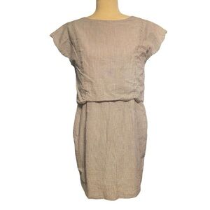 Lauren James Womens Arden Blue Striped Arden Seersucker Dress